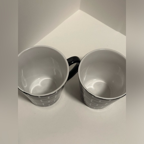 Great Gatherings Black Geometric Mugs Set of 2 - Picture 2 of 4